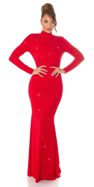 Red-Carpet Neck Evening Gown WOW! Red